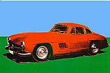 Andy Warhol Canvas Paintings - 300 SL Coupe 1954